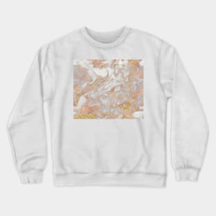 Rose gold marble dazzling swirl Crewneck Sweatshirt